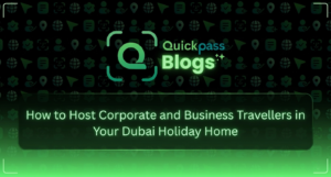 corporate traveller Dubai holiday home workspace setup